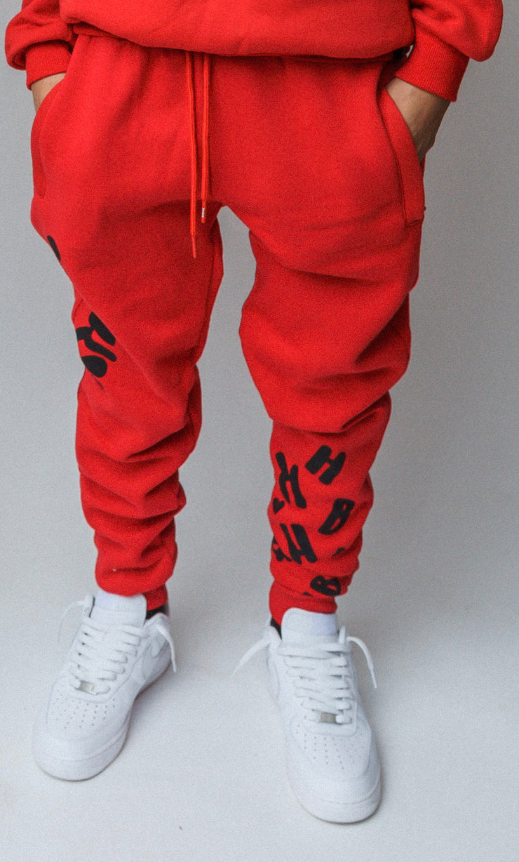 HBK Graffiti Sweatpants (Red)