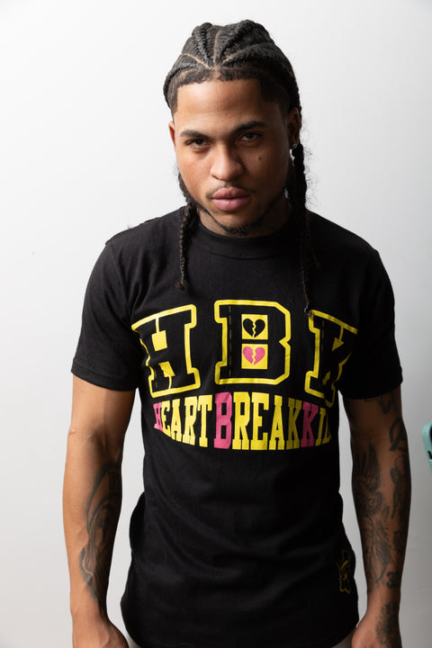 HBK College Pro T-Shirt - Black/Yellow