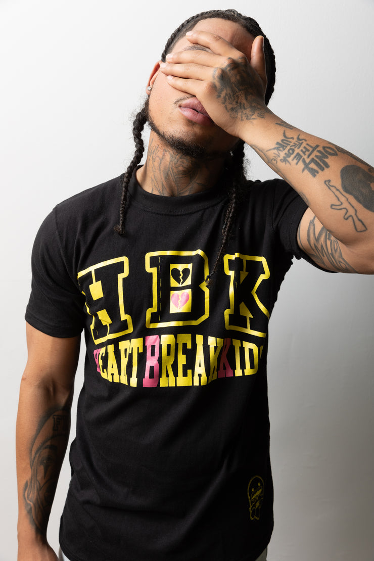 HBK College Pro T-Shirt - Black/Yellow