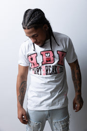 HBK College Pro T-Shirt - White/Pink