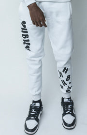 HBK Graffiti Sweatpants (White)