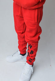 HBK涂鸦运动裤（红）